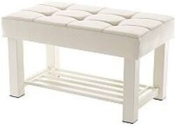 Банкетка AMC Lux 4 с полкой кожзам бежевый/бежевый/бежевый 4.1Б80333