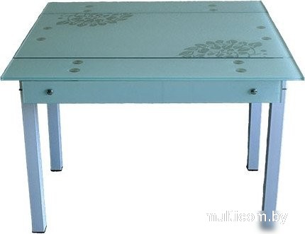 Кухонный стол Баобаб В07 (белый с цветами)