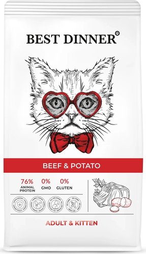 Сухой корм для кошек Best Dinner Adult & Kitten Beef & Potato (10кг)