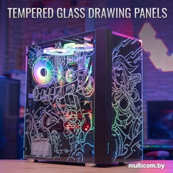 Корпус AeroCool Skribble SKRIBBLE-G-BK-V1