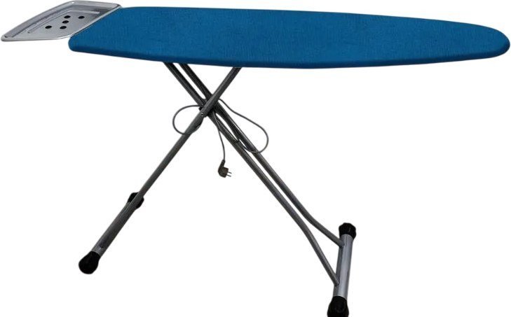 Чехол для гладильной доски Comfort Alumin С подложкой 130x50см (лен/лазурно-синий)