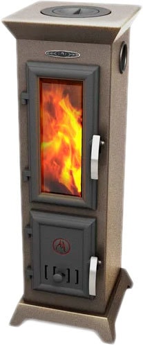 Свободностоящая печь-камин Термофор Статика Тетра Мини (черная бронза)