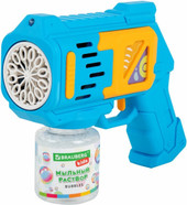 Пистолет для создания мыльных пузырей BRAUBERG Бластер с баком и подсветкой 665147