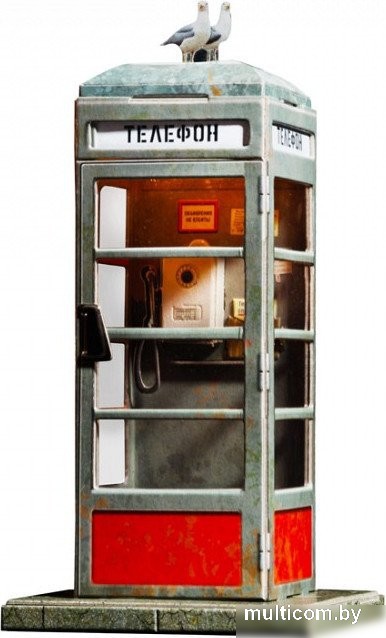 Сборная модель Умная Бумага Советская телефонная будка. С фонариком 4657800380625