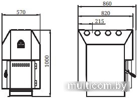 Свободностоящая печь-камин Термофор Доцент СД, ТВ
