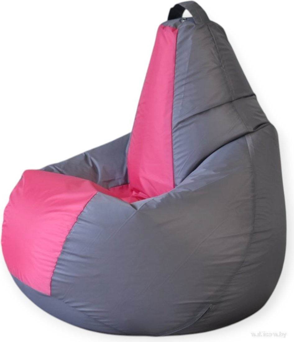 Кресло-мешок Mio Tesoro Груша Kombo XXL GF-130x85-SF (серый/фуксия)