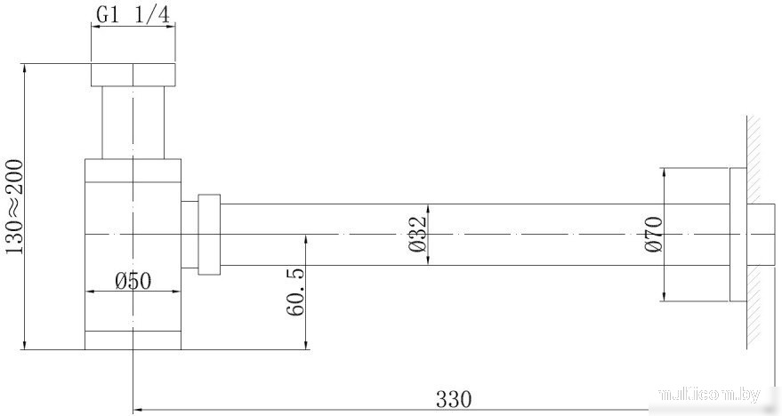 Сифон Abber AF0030 (хром)