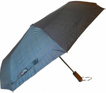 Складной зонт RST Umbrella Клетка 3907A (черный/синий)
