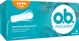 Тампоны без аппликатора O.b. Pro Comfort Super (16 шт)