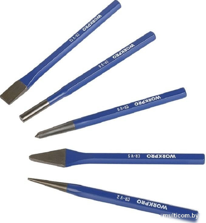 Набор зубил Workpro WP201303 (5 предметов)