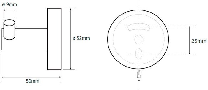 Крючок для ванны Bemeta Trend-I 104106038F