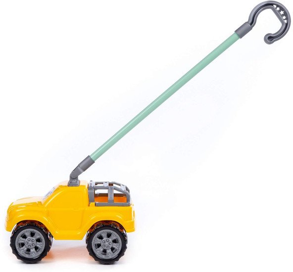 Игрушка-каталка Полесье Боби с ручкой 75007 (жёлтый)