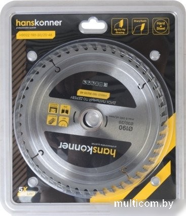 Пильный диск Hanskonner H9022-190-30/20-48
