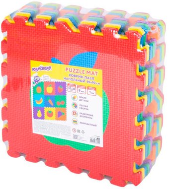 Коврик-пазл Юнландия Фрукты-овощи 664665