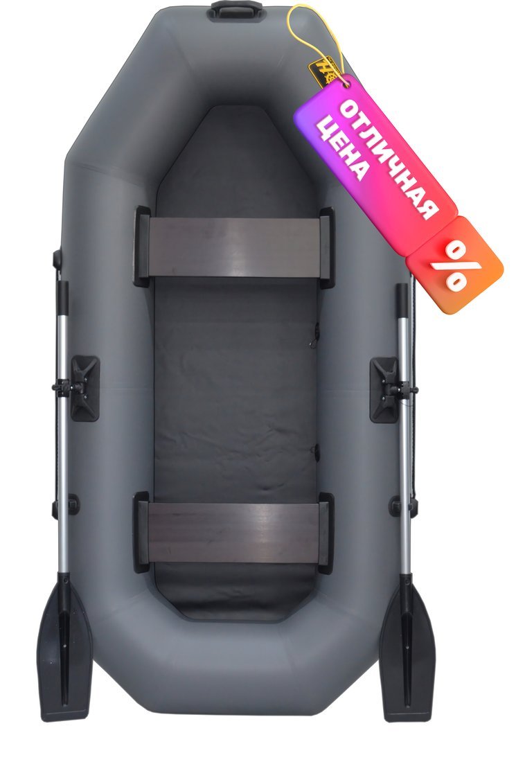 Гребная лодка Муссон S-240 (серый)