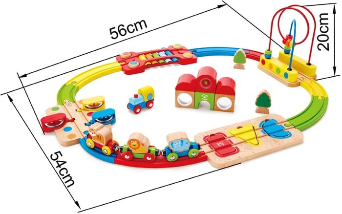 Набор железной дороги Hape Радужная головоломка E3826-HP