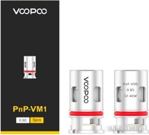 Набор испарителей VooPoo PnP-VM1 (0.3 Ом, 5шт)