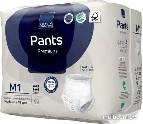 Трусы-подгузники для взрослых Abena Pants M1 Premium (15 шт)