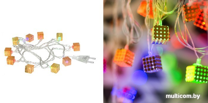 Новогодняя гирлянда Vegas Металлические кубики 55172