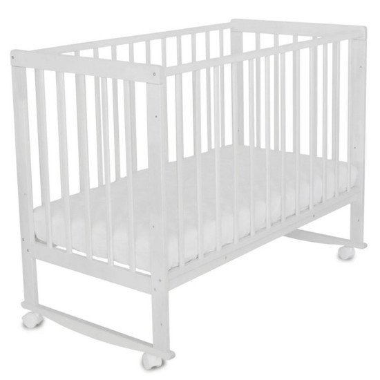 Классическая детская кроватка Pituso Tip-Top (колесо-качалка, белый)