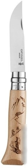 Складной нож Opinel N°8 Alpine adventures (бук)