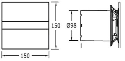Вытяжной вентилятор CATA E-100 GTH BK