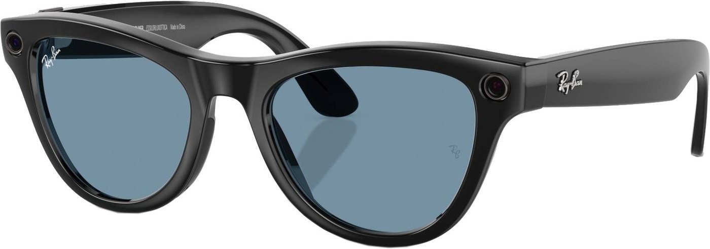 Умные очки Ray-Ban Meta Skyler RW4010 (черный глянцевый/синий)