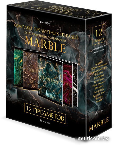 Тетрадь предметная BRAUBERG Marble 404326 (12шт)