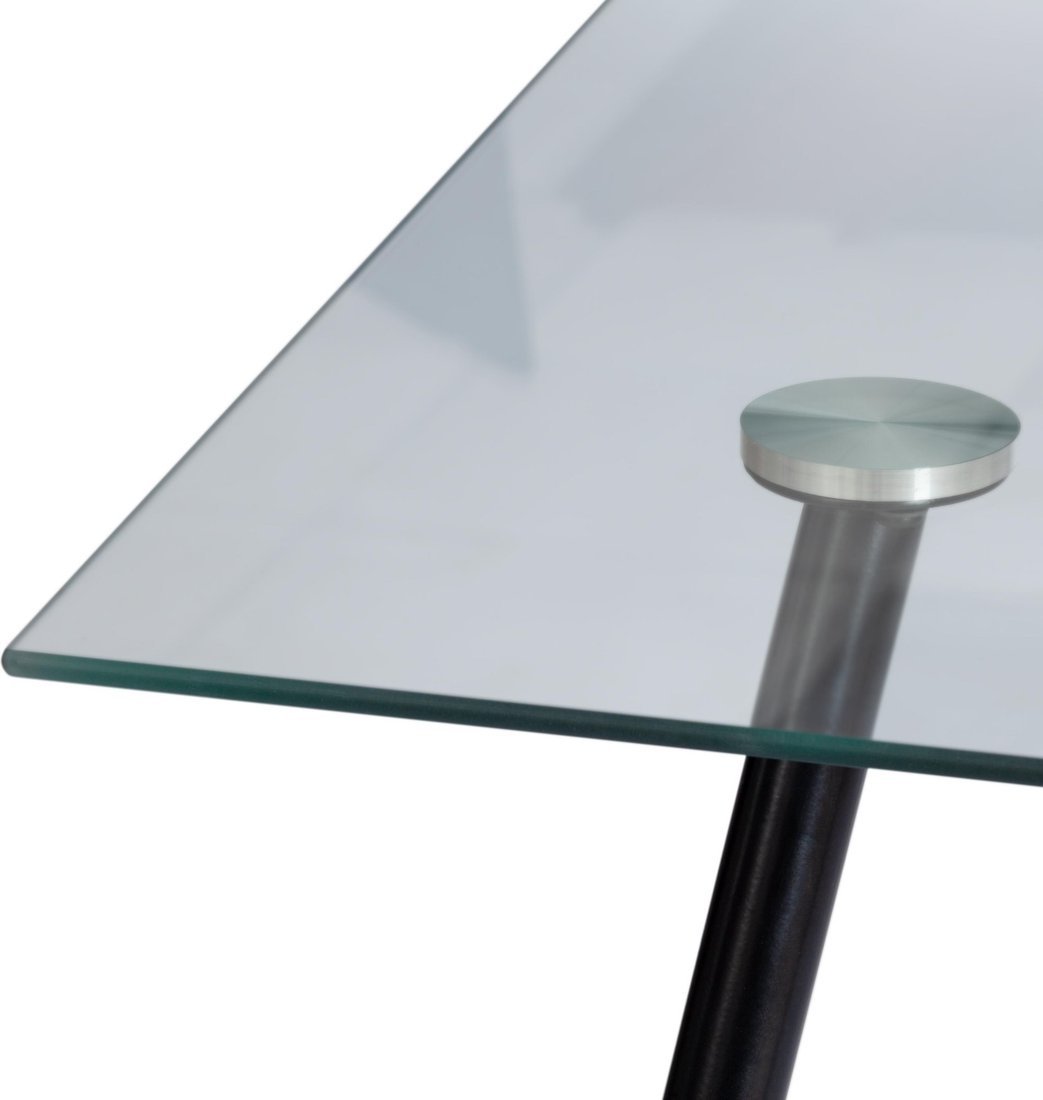 Кухонный стол TetChair Sophia 80x110x75 металл/стекло (черный/прозрачный)