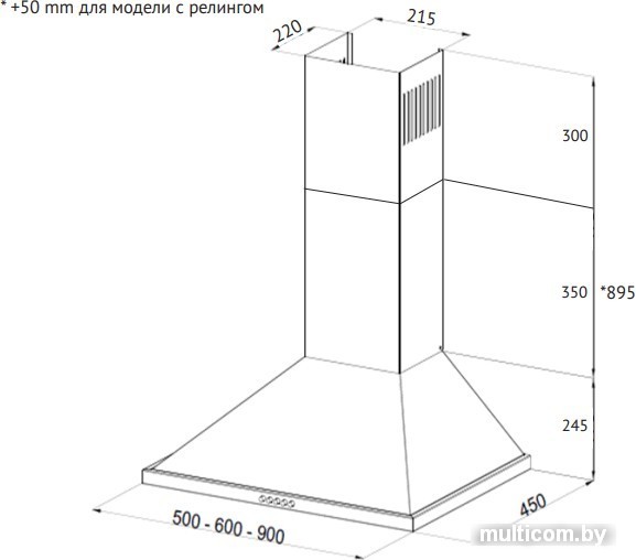 Кухонная вытяжка Korting KHC 6750 RB