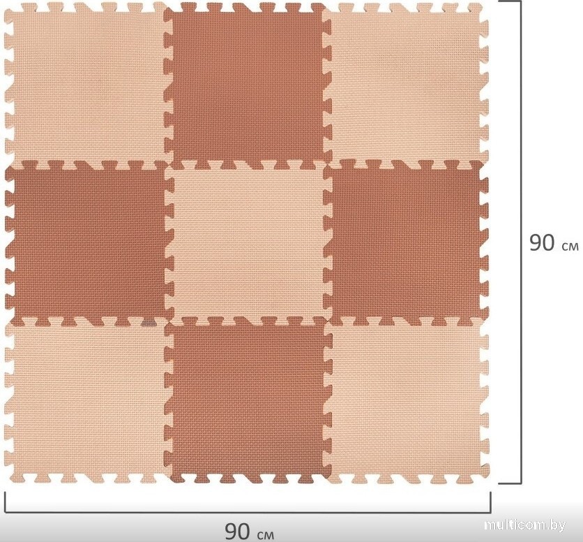 Коврик-пазл Юнландия 664661 (бежевый)