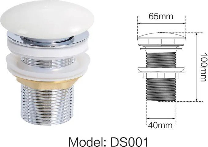 Донный клапан Axus dk01w (белый)