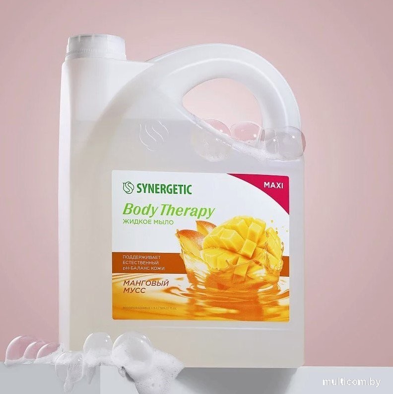 Synergetic Жидкое мыло Body Therapy Манговый мусс 5 л