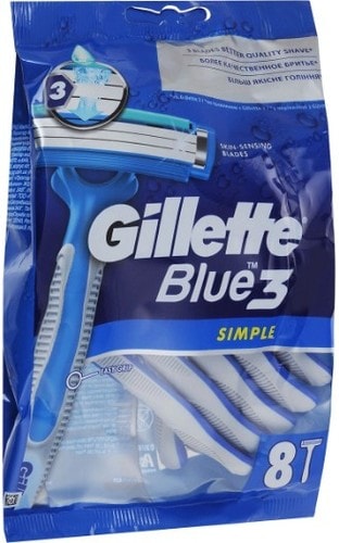 Бритвенный станок Gillette Blue Simple3 (8 шт) 7702018429660