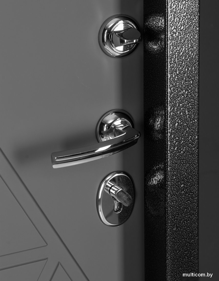 Металлическая дверь Guard Термо MG75 97х205 правая (черное серебро/серый)