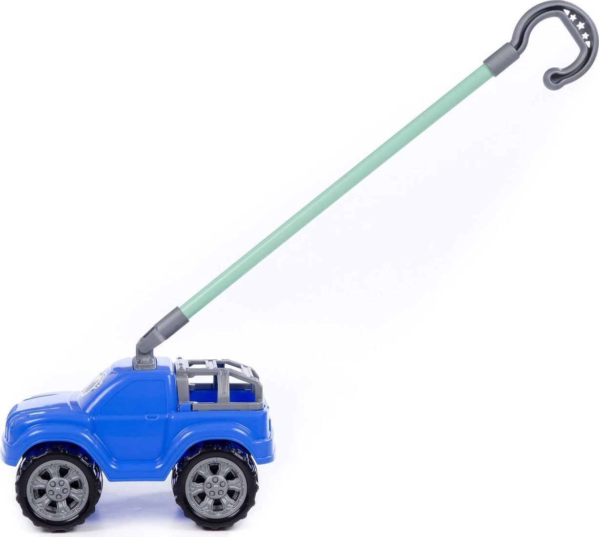 Игрушка-каталка Полесье Боби с ручкой 75014 (синий)