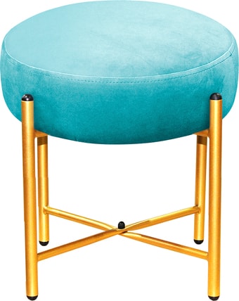 Пуфик Sheffilton SHT-B4 (голубая пастель/золото)