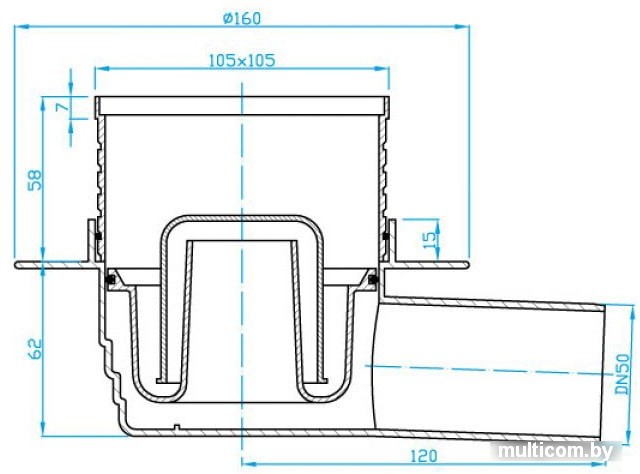 Трап/канал Plast Brno SI50C00