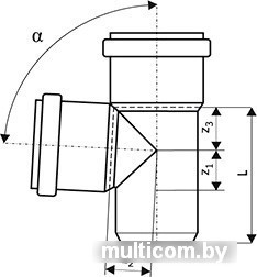 Ostendorf тройник KGEA 200/110x87°