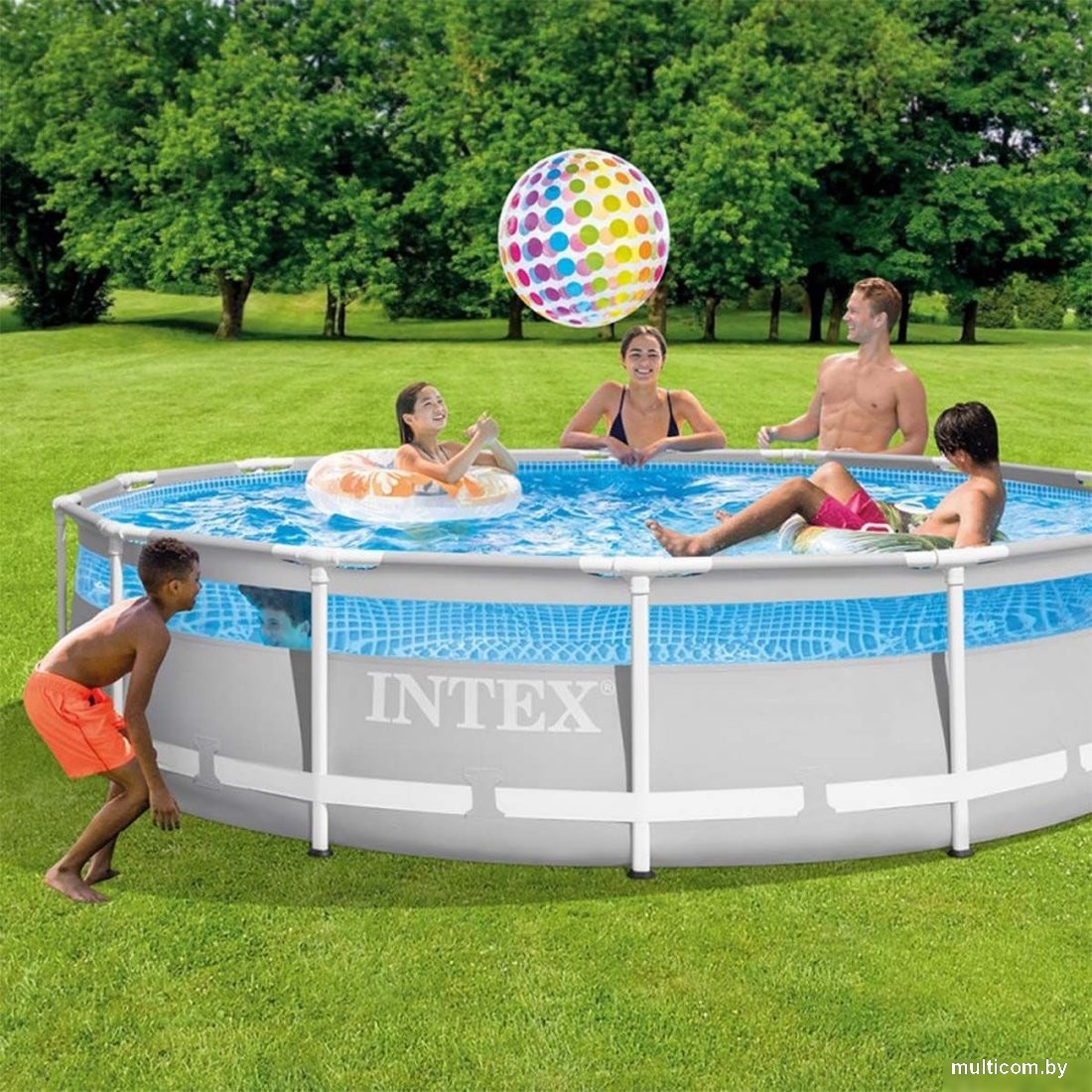 Каркасный бассейн Intex Prism Frame Clearview 26730 (488х122)