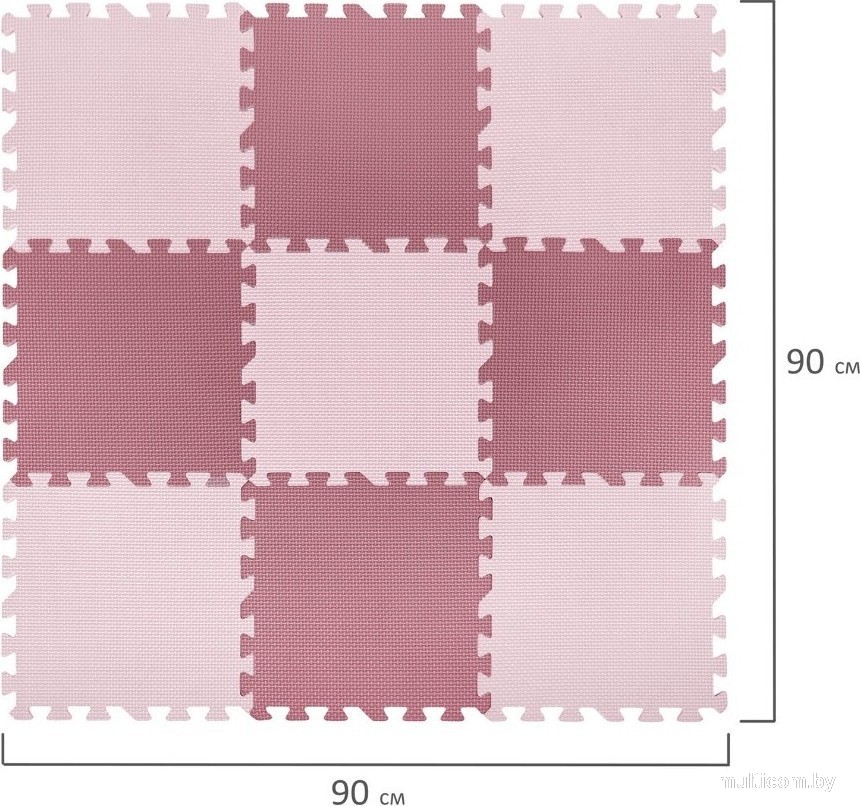 Коврик-пазл Юнландия 664660 (розовый)