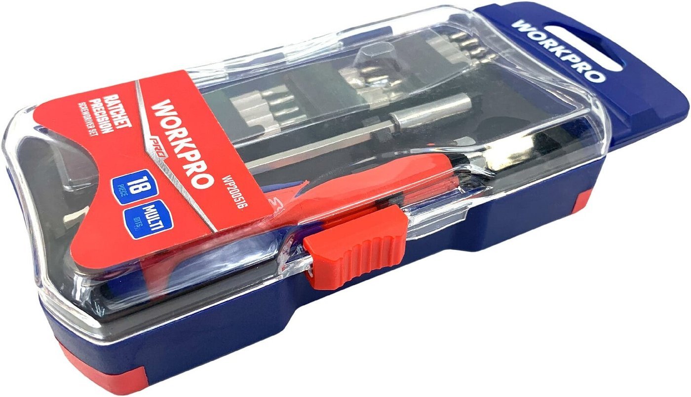 Набор отвертка с битами Workpro WP200516 (18 предметов)