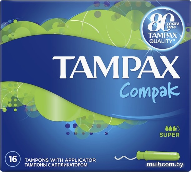 Тампоны с аппликатором Tampax Compak Super с аппликатором (16 шт)