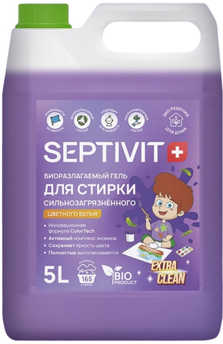 Гель для стирки Septivit Сильнозагрязненные вещи 5 л