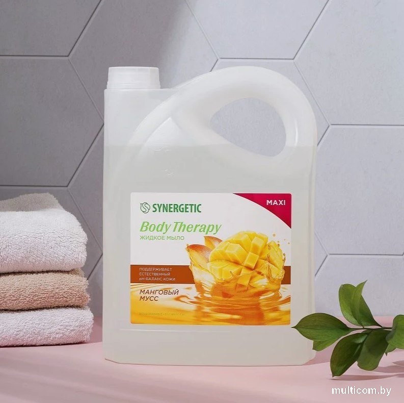 Synergetic Жидкое мыло Body Therapy Манговый мусс 5 л