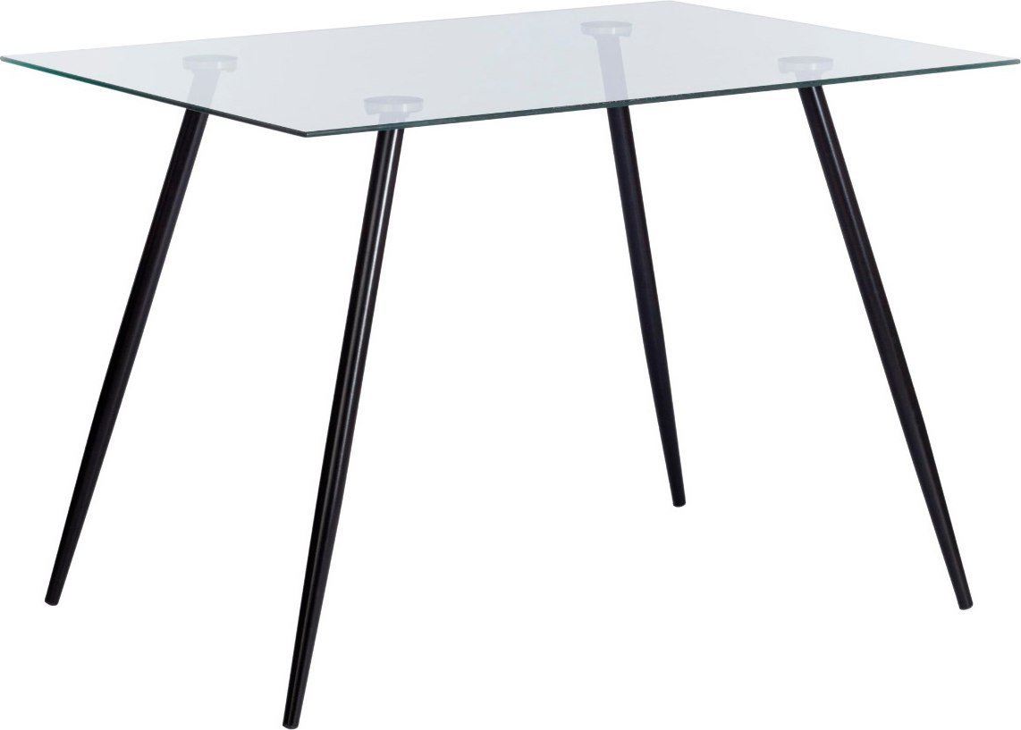 Кухонный стол TetChair Sophia 80x110x75 металл/стекло (черный/прозрачный)