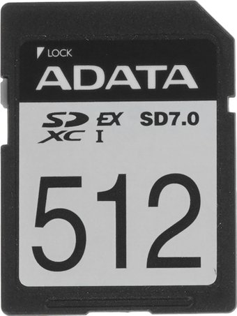 Карта памяти ADATA Premier Extreme SDXC SD 7.0 512GB ASD512GEX3L1-C