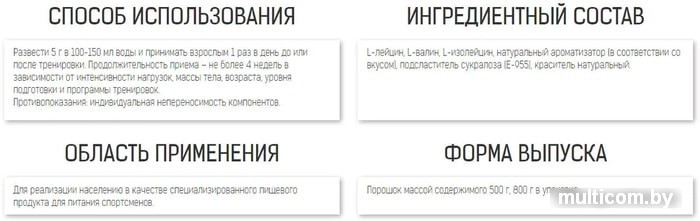 Аминокислоты Binasport BCAA (500г, апельсин)