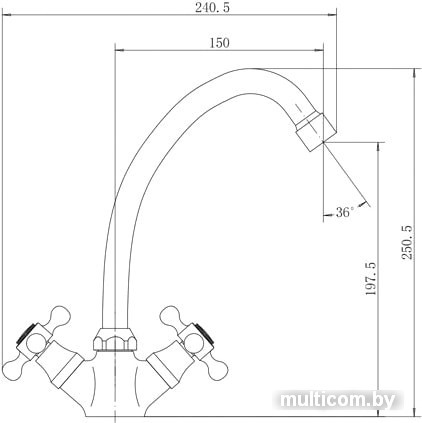 Смеситель Fashun A4119-2