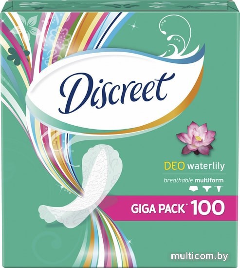 Прокладки ежедневные Discreet Deo Water Lily Multiform (100 шт)
